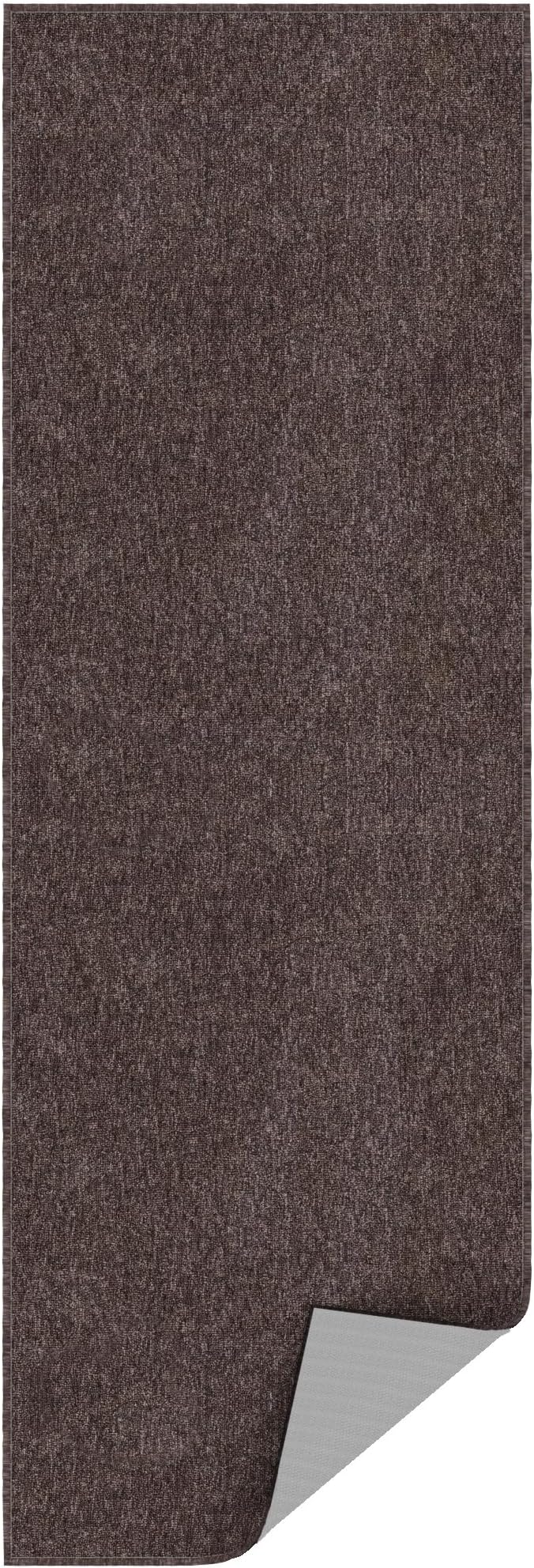 Ottomanson 20" x 59" Ultra-Thin Hallway Runner Rug - Durable Non-Slip Carpet for High-Traffic Areas - Fits Under Doors for Seamless Entry - Ideal for Kitchen, Entryway, Bedroom & Living Room, Brown
