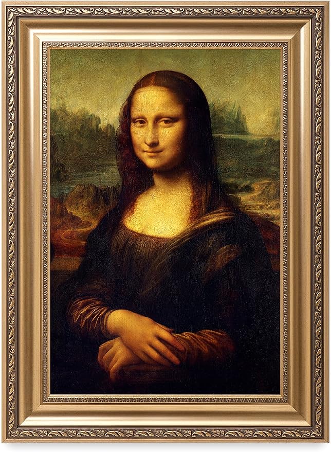 DECORARTS - Mona Lisa by Leonardo DaVinci. The World Classic Art Reproductions. Giclee Print& Museum Quality Framed Art for Wall Decor. Framed size: 20.75x28.75