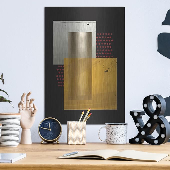 'Abstract Geometric 19' by Gary Williams, Metal Wall Art, 12"x16"