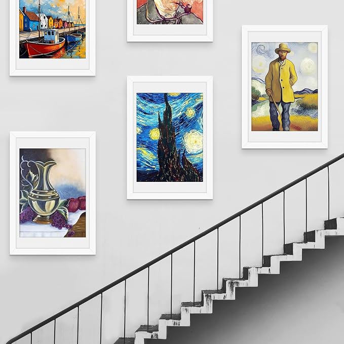 Picrit 20x30 Frame 3 Pack, White Poster Frame, Display Poster 18 x 24 with Mat or 20 x 30 without Mat for Horizontal or Vertical Wall Mounting
