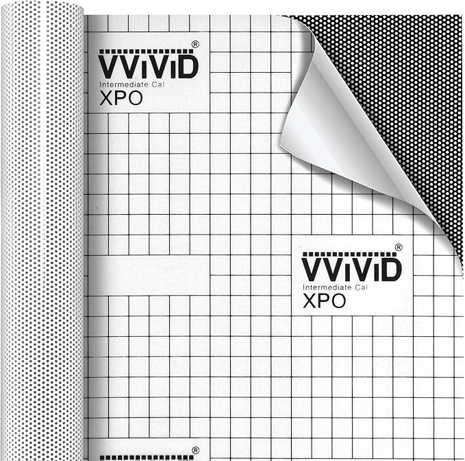VViViD One-Way Perforated Vinyl Privacy Window Film Adhesive Glass Wrap Roll (2ft x 54 Inch)