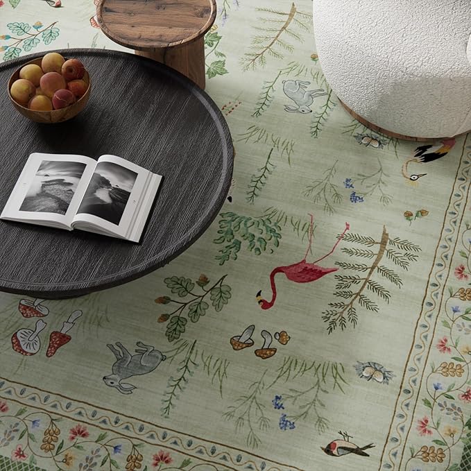 Machine Washable Kitchen Runner Rug: 2'x6' Hallway Rug Non Slip Low Pile Stain Resistant Soft Carpet Runners for Entryway Hallways Kitchen Laundry Room Beside Bedroom Farmhouse