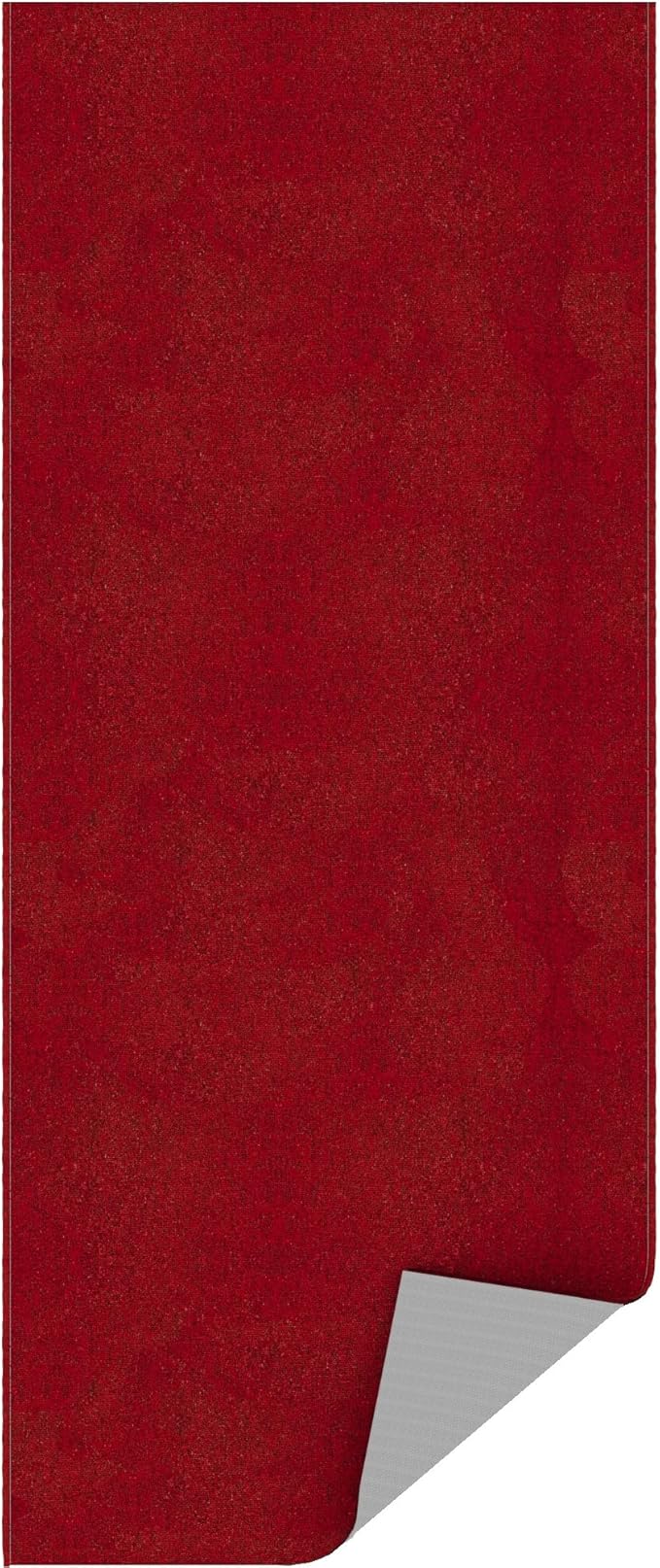Ottomanson 2'7" x 19' Ultra-Thin Hallway Runner Rug - Durable Non-Slip Carpet for High-Traffic Areas - Fits Under Doors for Seamless Entry - Ideal for Kitchen, Entryway, Bedroom & Living Room, Red