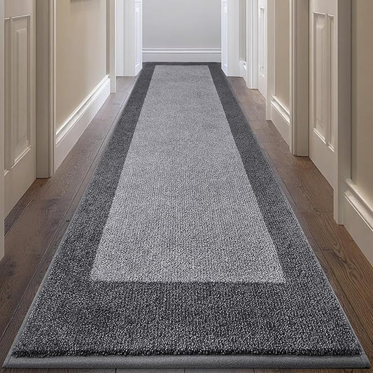 Machine Washable Runner Rug 32" x 168", Non Slip Kitchen Rug for Floor, Absorbent Entrance Rug for Hallway, Bedroom, Living Room, (Roll Packing)