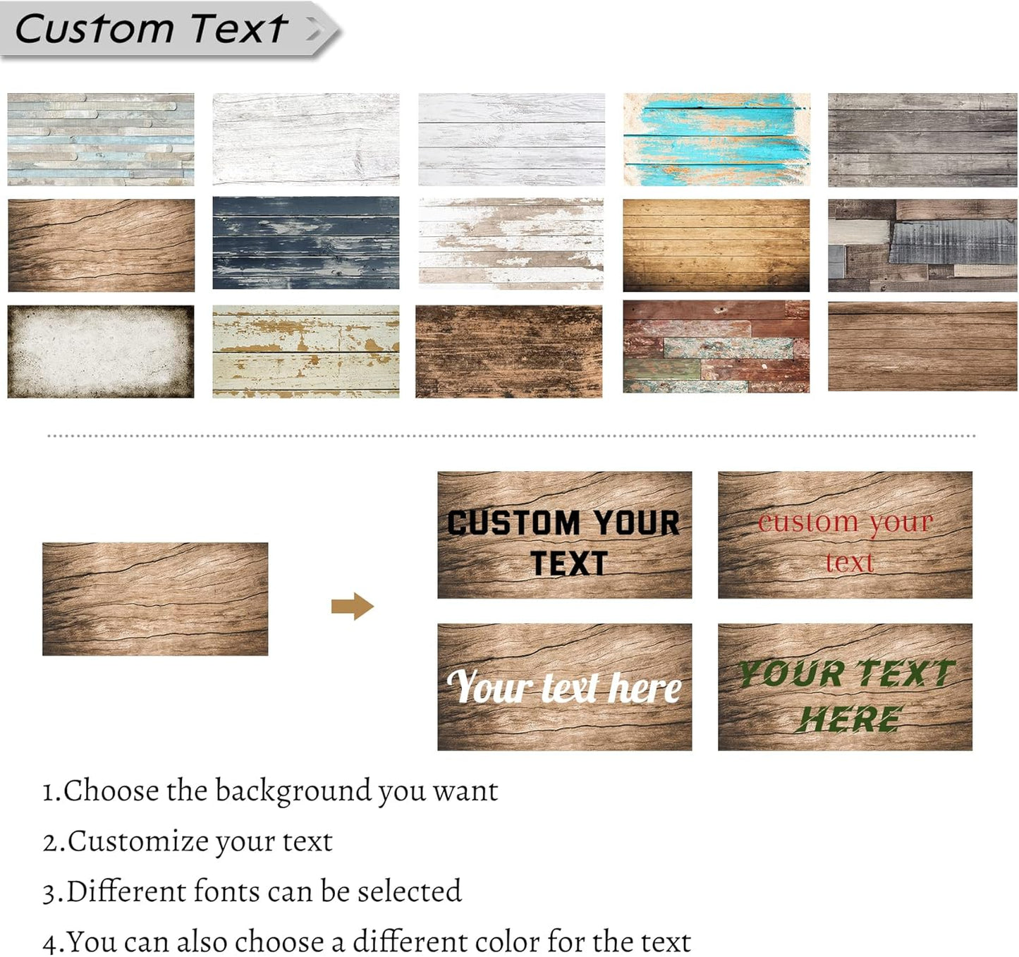 LZIMU Custom Signs for Wall Personalized Canvas Prints Sign with Your Text Customized Family Sign Wall Art for Rustic Farmhouse Home Decor (12"x24")