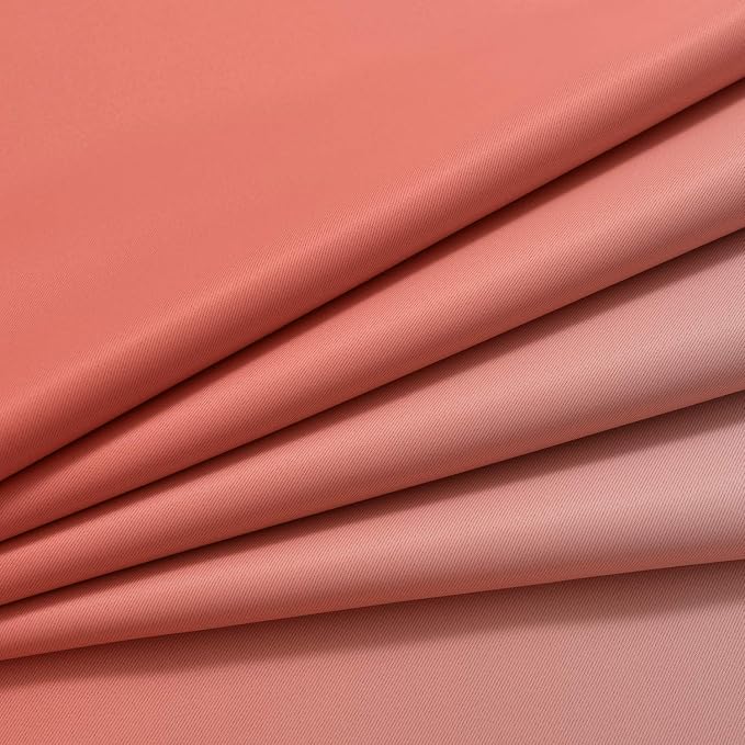 Yakamok Ombre Curtains Coral and Greyish White for Living Room,52Wx63L | Room Darkening Curtains 63,Thermal Insulated Gradient Color Drape,Light Blocking Grommet Window Curtains for Bedroom,2 Panels