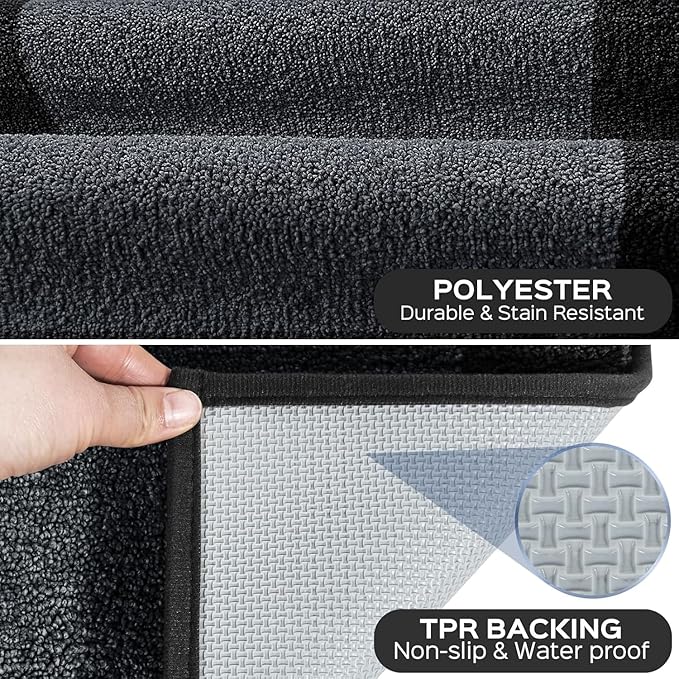 Indoor Door Mat 20" x 32", Washable Kitchen Rug, Non Slip Entryway Rug for Floor, Absorbent Entrance Throw Rug for Laundry, Bathroom, Door