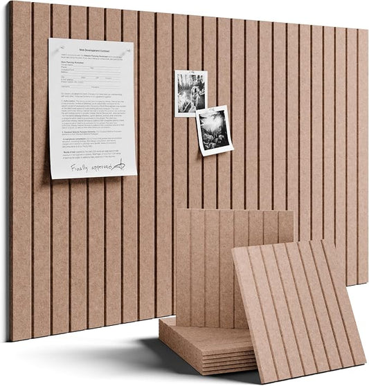 Fluxynara Large Felt Bulletin Board 36"x24" Cork Board Alternative - 6 Pack with 32 Safe Removable Adhesive Tabs, Cork Boards for Walls Felt Boards for Home Office Classroom Pin Board-Terracotta