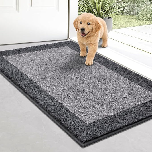Indoor Door Mat 20" x 32", Washable Kitchen Rug, Non Slip Entryway Rug for Floor, Absorbent Entrance Throw Rug for Laundry, Bathroom, Door