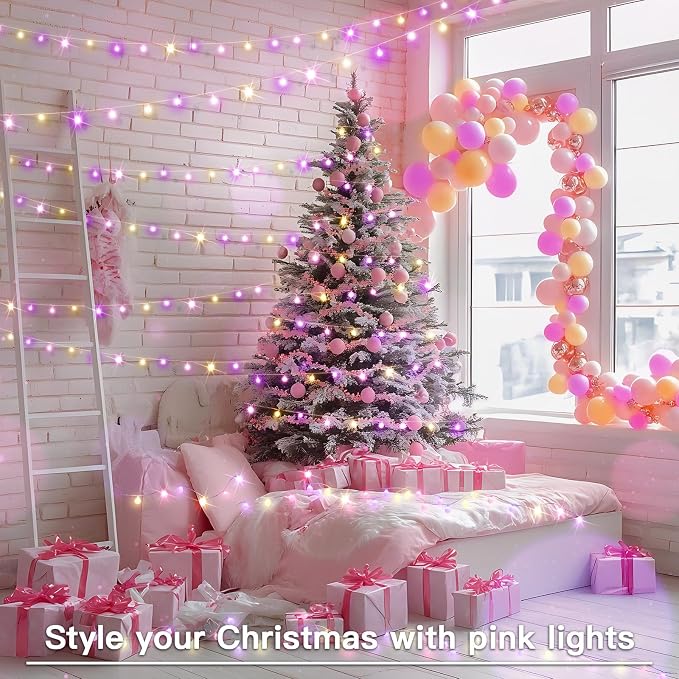suddus 33FT 100LED Globe String Lights USB Multicolor with Remote | Colorful Globe Lights with Timer 8 Mode, Fairy Lights for Bedroom, Dorm, Classroom, Christmas,Indoor,Outdoor Decor