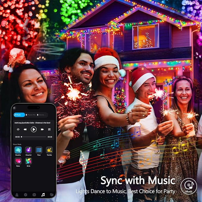 JMEXSUSS Connectable 33ft 100 LED Color Changing String Lights for Bedroom | Globe Smart Halloween Lights Indoor with Remote & APP, Clear Wire Smart Fairy String Light Plug in for Halloween Christmas