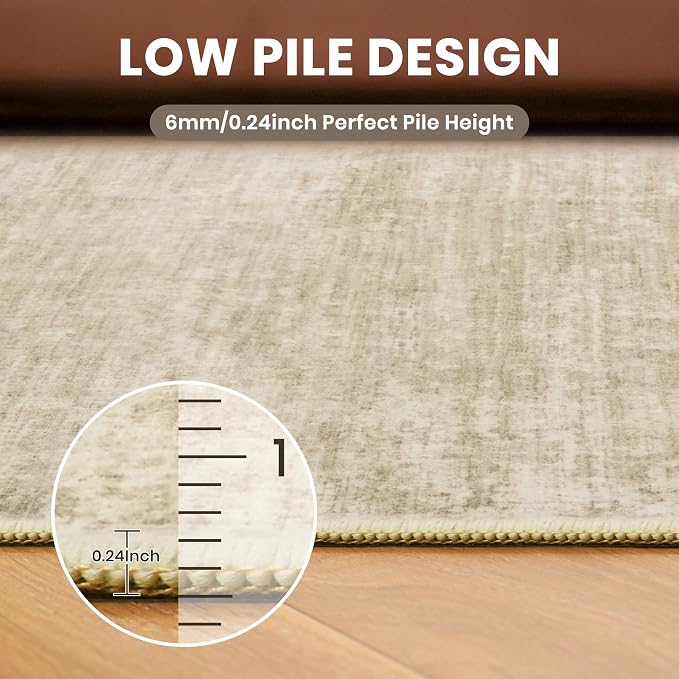 zesthome 10x12 Area Rugs - Large Modern Abstract Washable Rug, Low Pile Living Room Rug, Soft Anti-Skid Indoor Rugs, Non-Shedding Carpets for Bedroom Dining Living Farmhouse Nursery Home Office