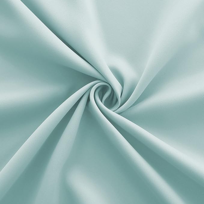 KOUFALL Aqua Blackout Curtains for Beach Room Decor,Ocean Themed Summer Coastal Curtains for Living Room Bedroom Window,84 Inch Length 2 Panels Grommet.