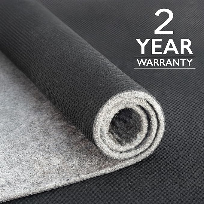 RUGPADUSA - Dual Surface - 7'x9' - 1/8" Thick - Felt + Rubber - Non-Slip Backing Rug Pad - Adds Low-Profile Comfort and Protection