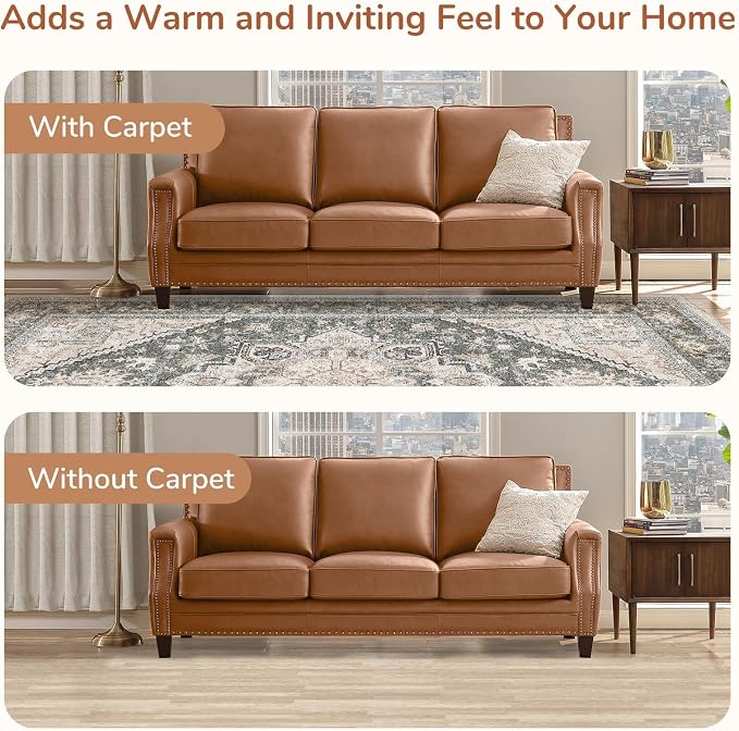 OPPODREAM Soft Area Rugs 3x5, Washable Rugs with Non Slip Backing, Low-Pile Throw 3x5 Carpet, Faux Cashmere 3 x 5 Carpet, Greenish Grey