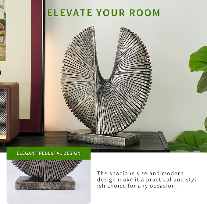 Modern Abstract Round Decorative Sculpture , Dining Living Room Desk Decor,Geometric Home Decor Statues,Shelf Top Decor Aesthetics,making it perfect for placing coffee tables or office shelves