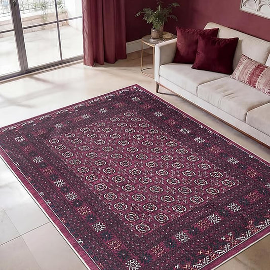 Keen Home Design 3x5 Rug - Machine Washable Entry Rug with Non-Slip Backing, Ideal for Enteryway, Kitchen, Bathroom, Laundry Room - Vintage, Easy Clean, Durable, Low Pile Rug - (3' x 5')