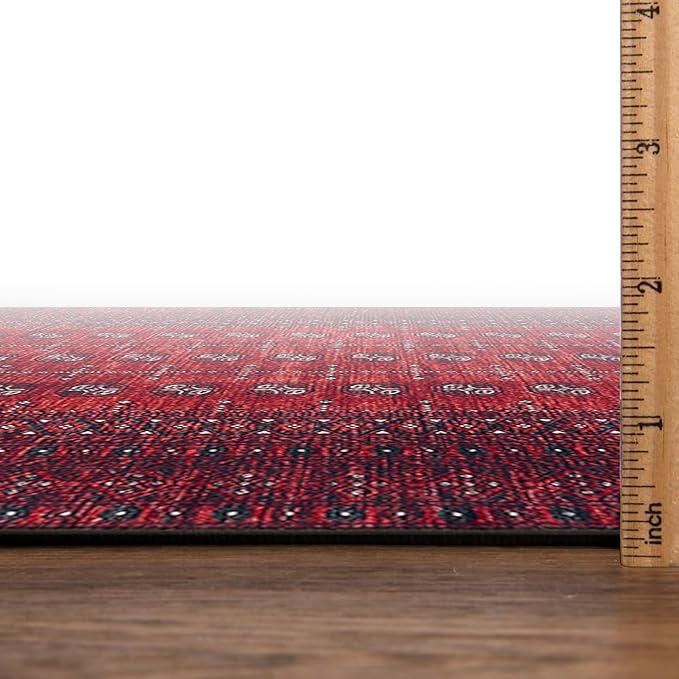 Keen Home Design 48"x72" Rug - Machine Washable Area Rug with Non-Slip Backing, Ideal for Living Room, Dining Room, Bedroom - Vintage, Easy Clean, Durable, Low Pile Rug - (4' x 6')