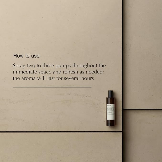 Aesop Olous Aromatique Luxury Room Spray | Fresh, Woody, Citrus Aroma lasts for Several Hours | 3.4 oz / 100mL