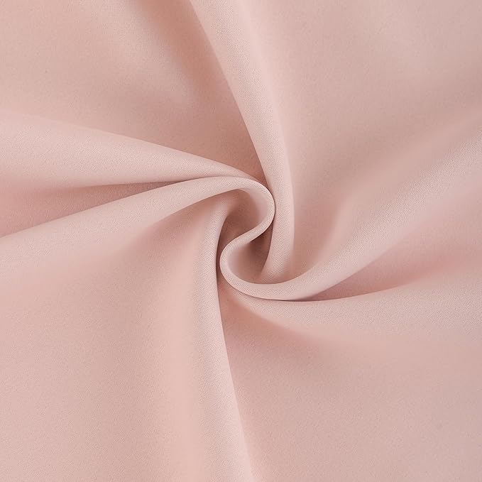 DONREN Baby Pink Pinch Pleated Blackout Curtains with Hooks - 100 inch Length Room Darkening Thermal Insulated Window Curtain Panels for Living Room Bedroom 2 Panel 40" Wx100 L