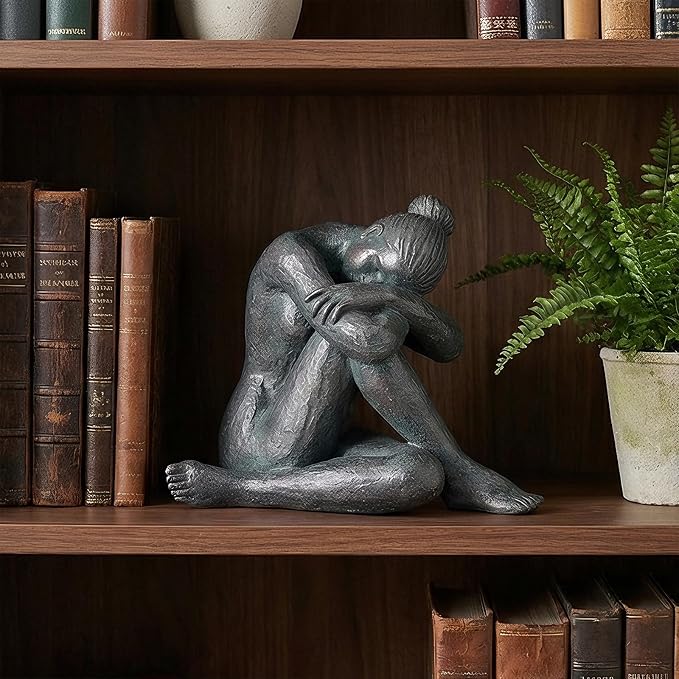 Guichifun Yoga Dancer Statue Home Decoration - Resin Sculpture Modern Creative Home Ballet Dancers Handicrafts Art Ware Shelf Decor Living Room Ornament Gifts 9 x 5.5 x 7.5 Inch