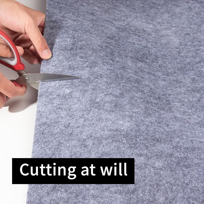 Extra Large Area Rug Liner - 5x7 Foot Thick Felt Pad for All Floors, Keeps Rugs Softly and Securely in Place