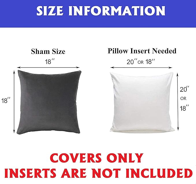 Elegant Comfort Velvet Cushion Covers Pack of 2, Velvet Soft Solid Decorative Square Throw Pillow Covers Set Cushion Case for Sofa Bedroom Car 18 x 18 Inch (45 x 45 cm), Solid Red