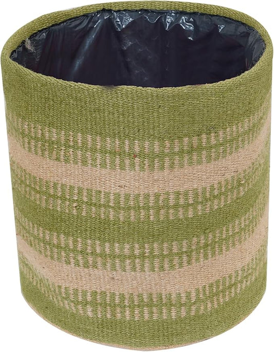Jute Planter Basket Modern Woven Basket for 8" Flower Pot Floor Indoor Planters, 10” x 10” Storage Organizer Basket Rustic Home Decor, Boho Storage Earth-Friendly Planter (10x10 Inches, Grey 25)