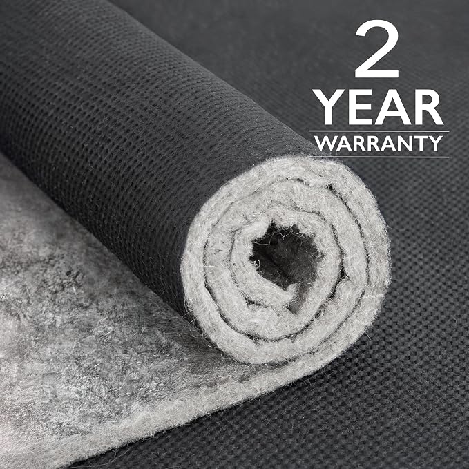 RUGPADUSA - Dual Surface - 4' Round - 3/8" Thick - Felt + Rubber - Enhanced Non-Slip Rug Pad - Adds Comfort and Protection - for Hard Surface Floors