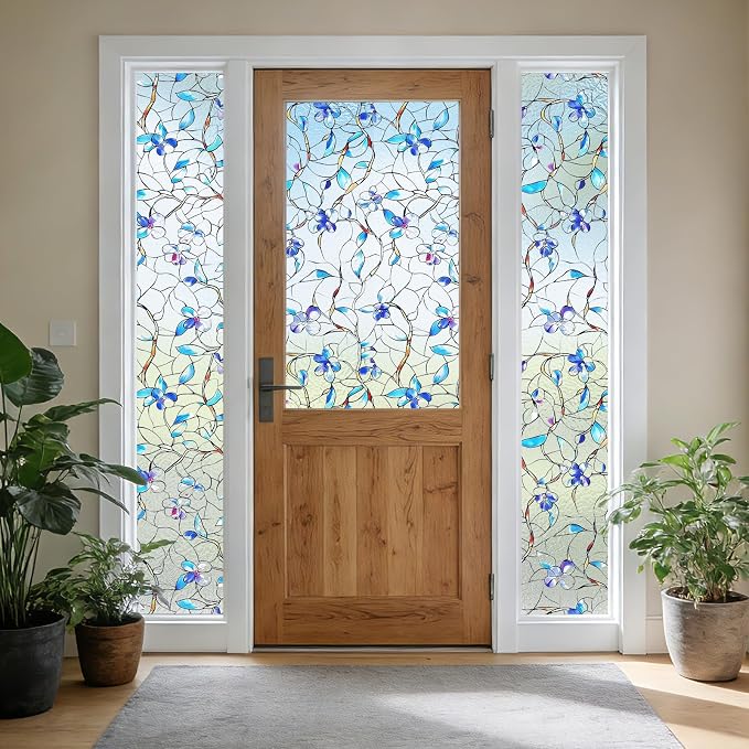 NINETREX Window Privacy Film, Frosted Window Tint Heat Control UV Blocking with Static Cling Removable for Home, Bathroom, Kitchen, Glass Door and Car Decor, Renter Friendly, 29.5 x 78.7 inches