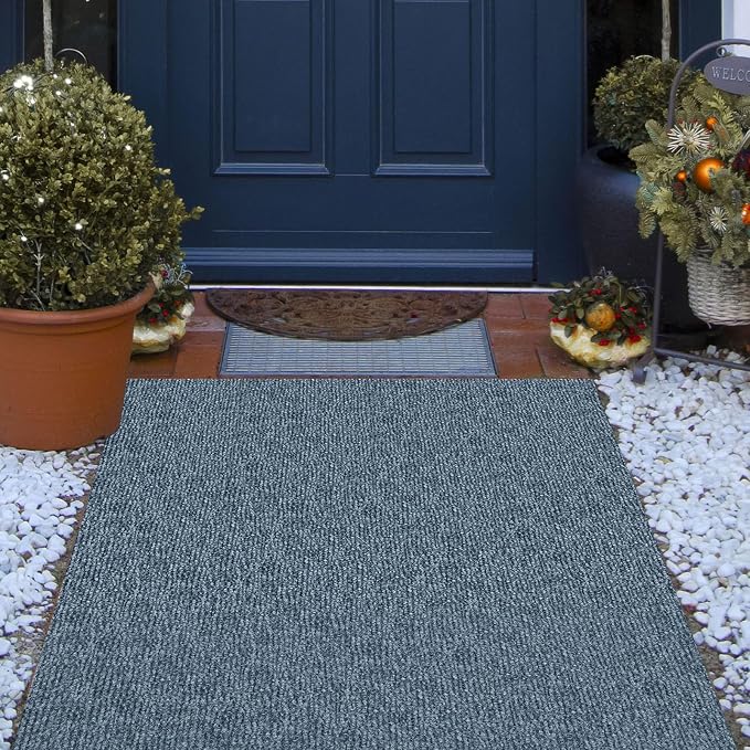Happybuy 6 ft x 39 ft Grey Marine Carpet for Boats Waterproof - 0.18" Thick Indoor Outdoor Rug Carpet Roll for Home Patio Porch Deck