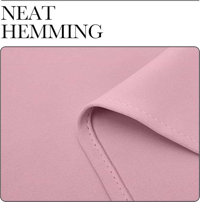 NICETOWN Crystal Pink Blackout Curtains Grommet - Home Decorations Thermal Insulated Solid Grommet Top Blackout Living Room Panels/Drapes for Gift (1 Pair, 55 x 86 inches)