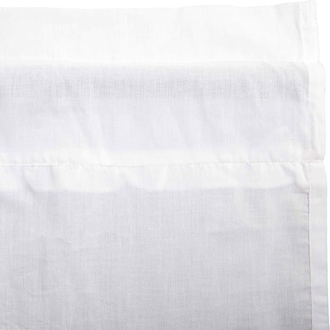 VHC Brands Farmhouse 16"x90" Valance White Rod Pocket Kitchen Window Curtains