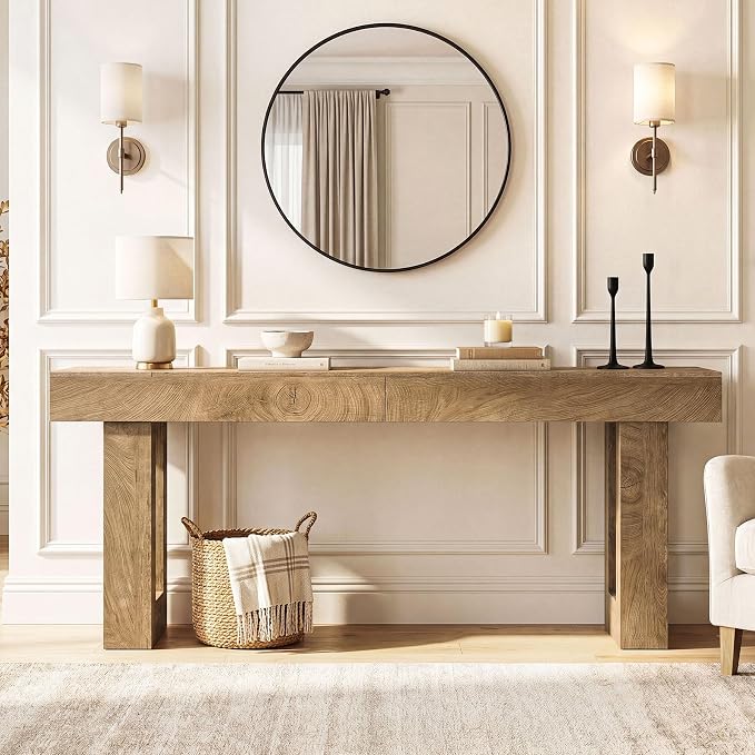 Tribesigns 78.74-Inch Extra Long Console Table | Wooden Rectangular Sofa Table Behind The Couch, Farmhouse Entryway Table for Entrance, Hallway, Living Room