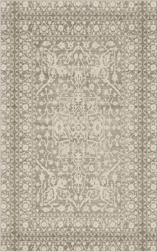 NeverMove Machine Washable Bella Area Rug, 5x8, Khaki