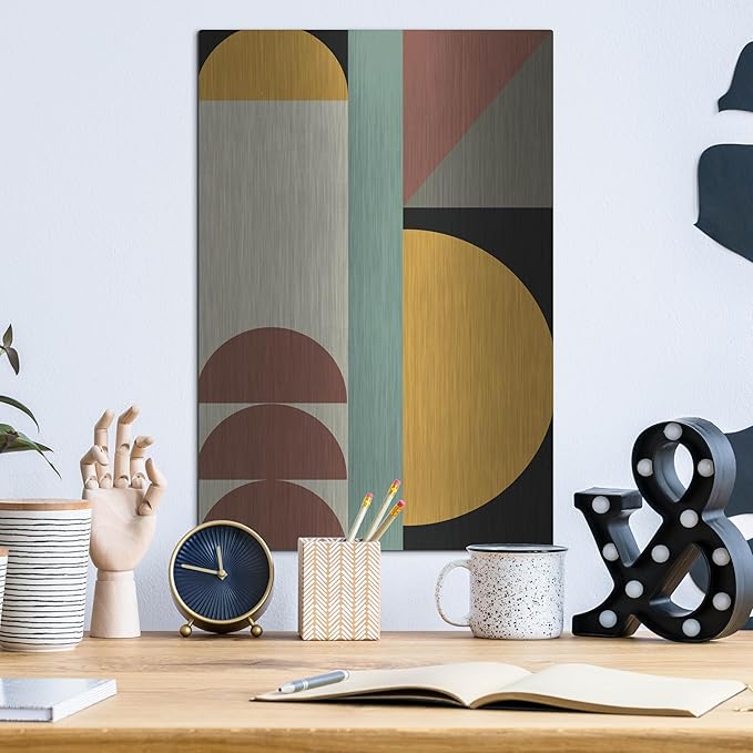 'Abstract Geometric 3' by Gary Williams, Metal Wall Art, 12"x16"