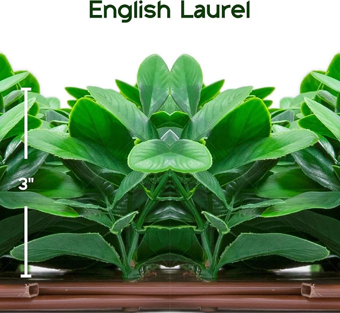 NatraHedge 20''X50'' Artificial Privacy Grass Wall Decor, Laurel Leaf | Faux Trellis, Expandable lattice Panels for Indoor, Outdoor, Garden And Balcony Greenery Wall Fence Screen | UV Resistant