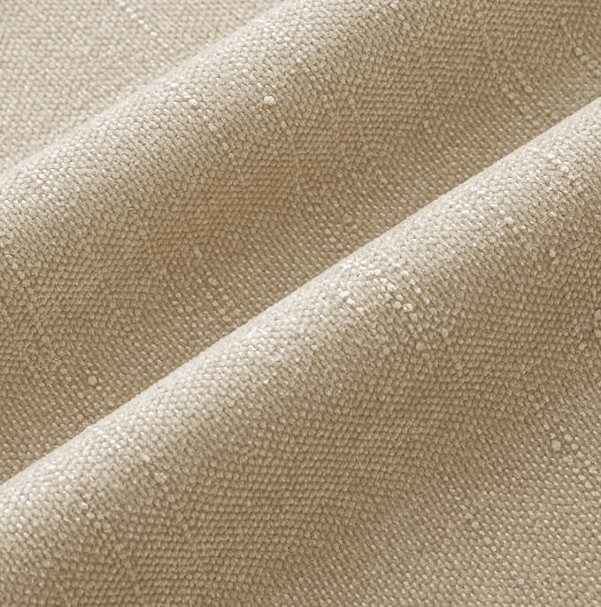 MIULEE Textured Couch Pillow Covers 20x12 Inch Pack of 2,Beige Soft Thick Solid Lumbar Decorative Chenille Throw Pillows Neutral Farmhouse Cushion Covers Modern Home Decor for Sofa Bedroom Living Room