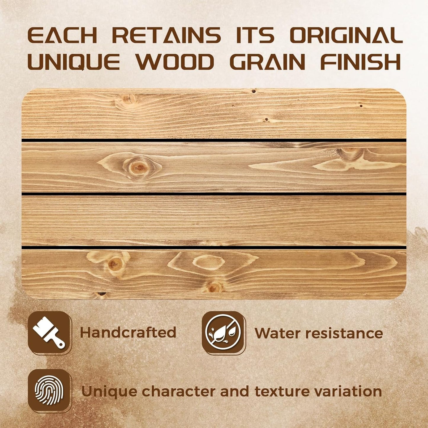 48x7x3 Fireplace Mantel - Solid Rustic Wood - Wall Mounted Floating Shelf with Invisible Heavy Duty Steel Bracket (Natural Wood)