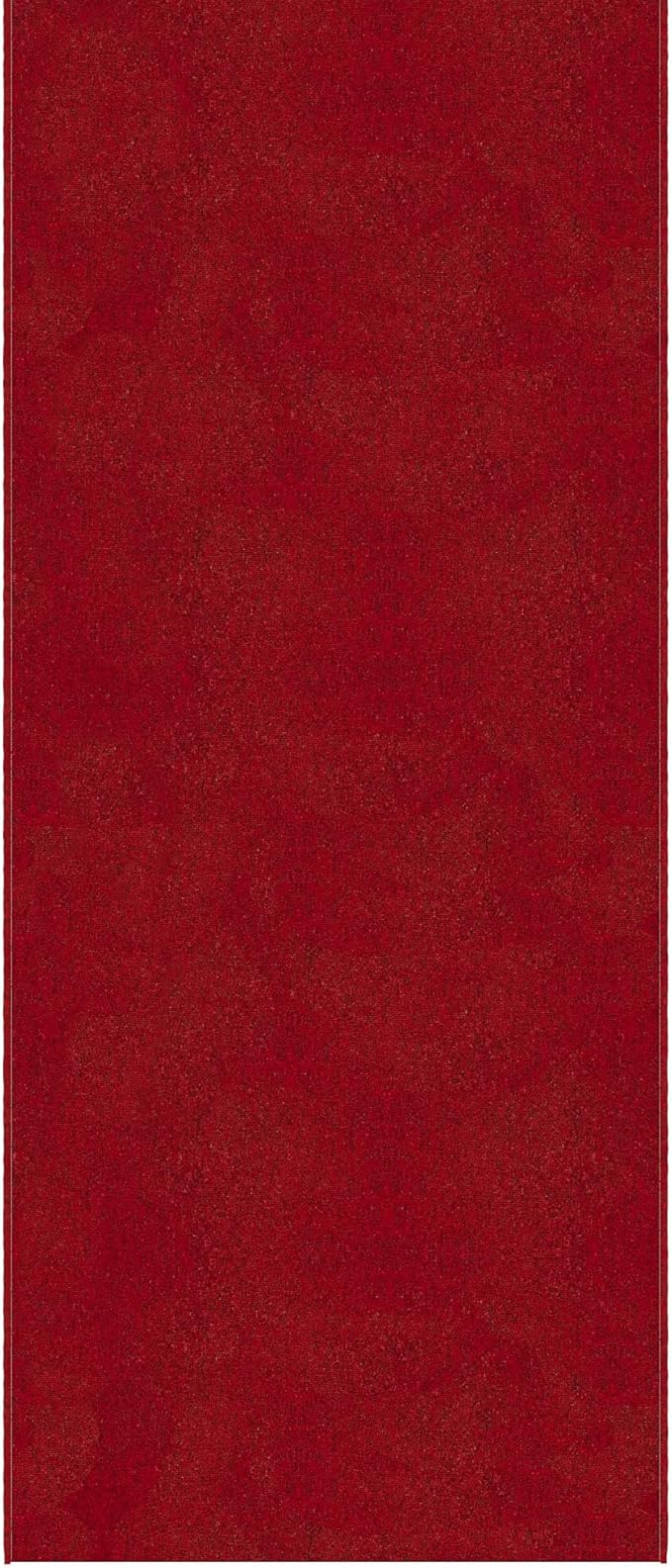 Ottomanson 2'7" x 38' Ultra-Thin Hallway Runner Rug - Durable Non-Slip Carpet for High-Traffic Areas - Fits Under Doors for Seamless Entry - Ideal for Kitchen, Entryway, Bedroom & Living Room, Red