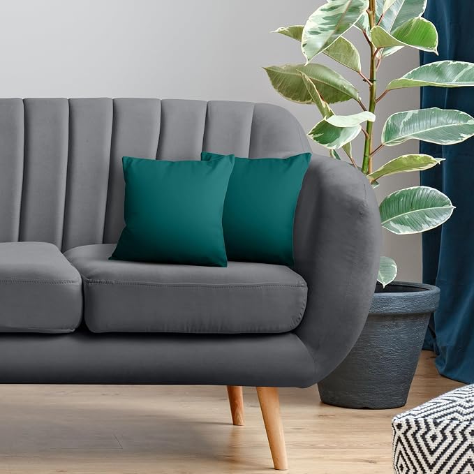 Utopia Bedding 16x16 Pillow Inserts, Set of 2, Dark Teal – Indoor Decorative Throw Pillows for Bed, Sofa & Couch – Soft, Supportive & Fluffy Cushion Inserts