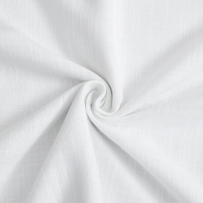 White Pinch Pleated Full Blackout Curtains Linen Texture Noise Reducing Window Treatment Panel 102 Inches Long for Living Room Bedroom Thermal Insulated Back Tab Drapes with Hooks, 1 Panel, 60"Wx102"L