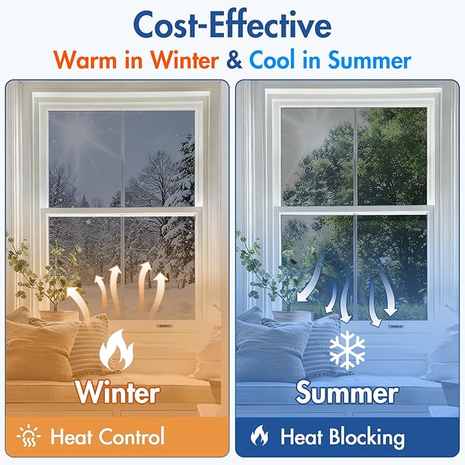 Coavas One Way Privacy Window Tint for Home, Daytime Reflective Mirror Glass Film See Out Not in, Heat & UV Blocking for Balcony/Living Room Large Windows with 3 Tools, 35.4 x 394 Inch, Black