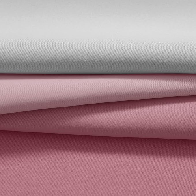 Yakamok Ombre Curtains Pink and Greyish White for Living Room,52Wx84L | Room Darkening Curtains 84,Thermal Insulated Gradient Color Drape,Light Blocking Grommet Window Curtains for Bedroom,2 Panels