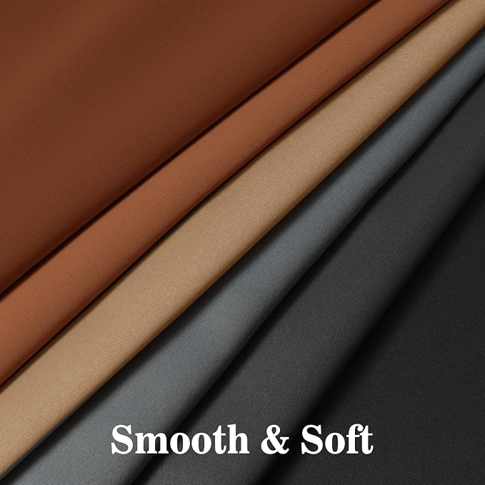 Yakamok Blackout Ombre Burnt Orange and Black Curtains-Gradient Room Darkening Curtain, Grommet Thermal Insulated Light Blocking Window Drapes Curtain for Living Room Bedroom,52 x 72 Inch,2 Panels