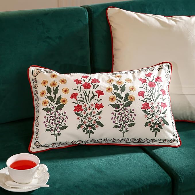 ISAENNE Designer Velvet Throw Pillow Cover,20"x12" Set of 2-Bertina C | Pillow Cover,Concealed Zipper Design,Dragonfly Pattern,Sofas,Bedroom,Living Room,Lounge Chairs,All Season Home Decor