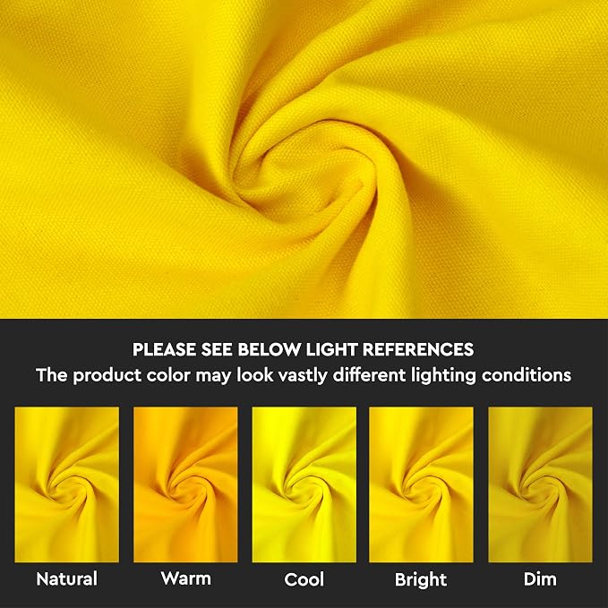 Encasa XO Throw Pillow Covers 20x20 in Set of 2 Sunbeam Yellow | No Inserts | Cotton Pillow Covers for Living Room, Bed, Sofa, Couch | Decorative Cushion Covers with Improved Zipper