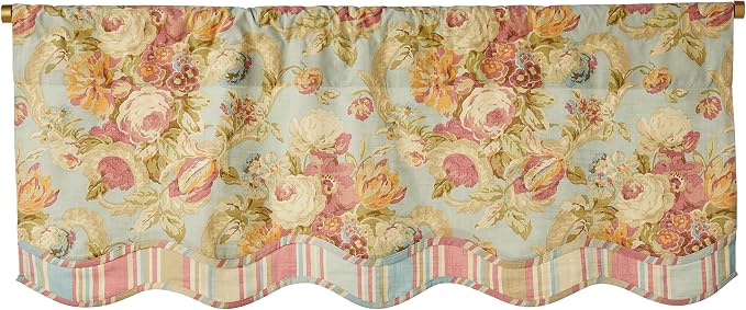 Waverly Spring Bling Vapor - Valance - 100% Cotton - Elegant Textured Look - 52" X 18"