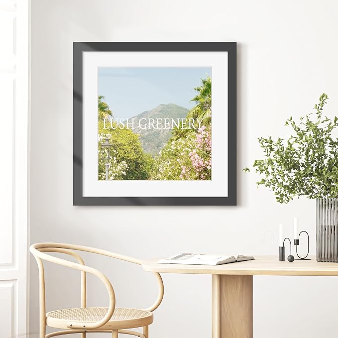 Picrit 30x30 Picture Frame 3 Pack, Black Poster Frame, Display Poster 24 x 24 with Mat or 30 x 30 without Mat for Horizontal or Vertical Wall Mounting