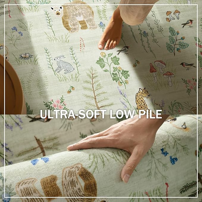 Machine Washable Kitchen Runner Rug: 2'x6' Hallway Rug Non Slip Low Pile Stain Resistant Soft Carpet Runners for Entryway Hallways Kitchen Laundry Room Beside Bedroom Farmhouse